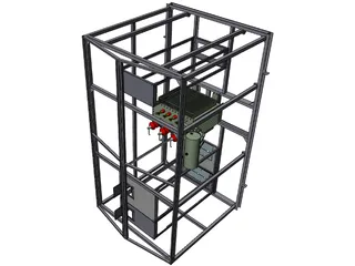 Electric Transformer Container 3D Model preview