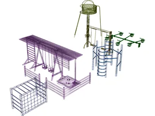 Children Playground 3D Model preview