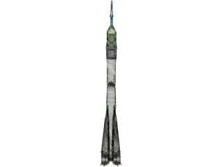 Soyuz-U Rocket Launcher 3D Model preview