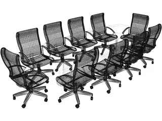 Conference Table 3D Model preview