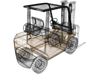 Forklift 3D Model preview