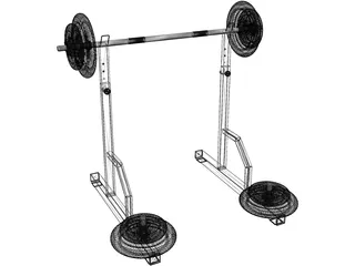 Barbell Gym 3D Model preview