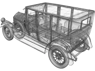 Pierce-Arrow Model 7 (1920) 3D Model preview