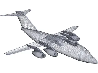 British Aerospace BAe 146 3D Model preview