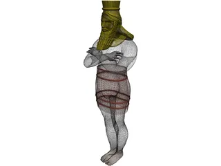 Nebuchadnezzar Statue 3D Model preview