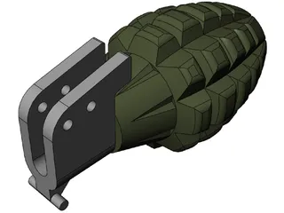 Pineapple Mk2 Grenade 3D Model preview