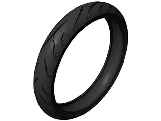 Front Tire 3D Model preview