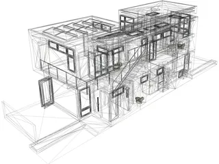 Modern Home 3D Model preview