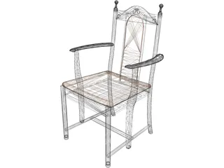 Chair Diner 3D Model preview