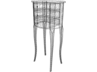 Wooden Antique Table 3D Model preview
