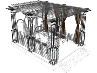 Pergola 3D Model preview