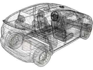 Audi A2 3D Model preview