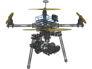 X4 Quadcopter 3D Model preview