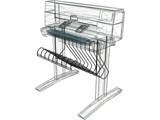 HP450C Plotter 3D Model preview