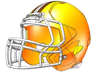 Football Helmet 3D Model preview