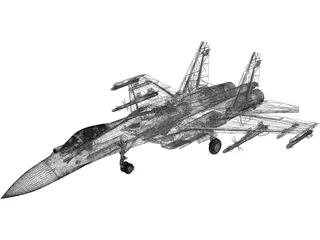 Sukhoi SU-35S Flanker-E 3D Model preview