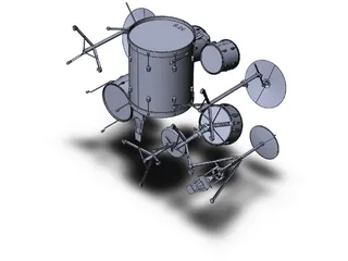 Drum Kit Pearl 3D Model preview