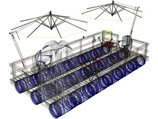 Dock Boat 3D Model preview
