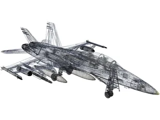 F-18D 3D Model preview