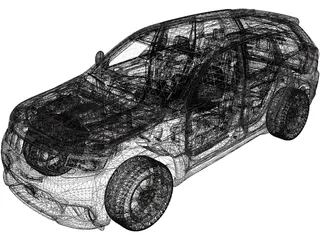 Jeep Grand Cherokee Trackhawk 3D Model preview