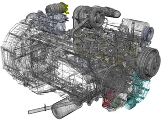 Perkins 1104D-44t Engine 3D Model preview
