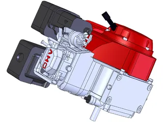 Honda GS200 Engine 3D Model preview