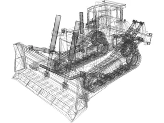 Caterpillar D8 Bulldozer 3D Model preview