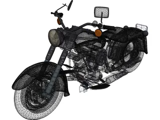 Harley-Davidson Fatboy 3D Model preview