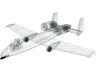 A-10 Thunderbolt II 3D Model preview