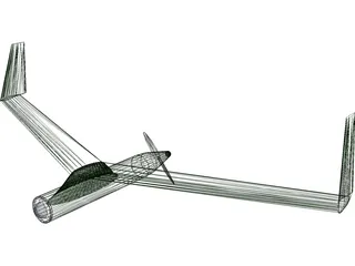 Birdseye Unmanned Drone Glider 3D Model preview