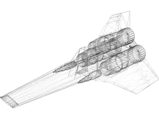 Colonial Viper 3D Model preview