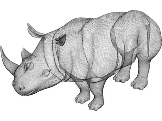 Rhinoceros 3D Model preview