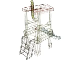Treehouse Playset 3D Model preview