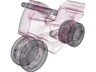 Toy Motorcycle 3D Model preview