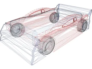Race Car Bed 3D Model preview
