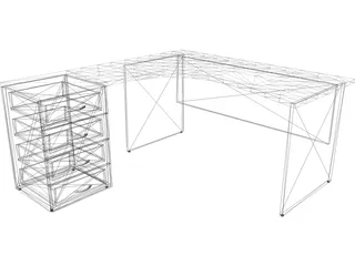 Desk 3D Model preview