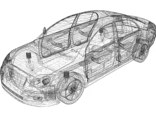 Toyota Avensis (2006) 3D Model preview