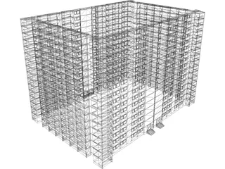 Apartment Tower Warsaw 3D Model preview