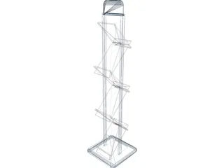Broschure Stand 3D Model preview