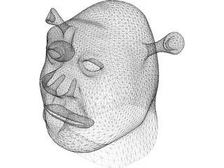 Shrek Head 3D Model preview