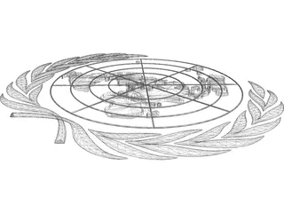 United Nations Seal 3D Model preview