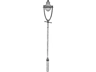 Street Lamp Edwardian 3D Model preview
