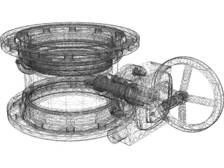 Wasser Valve 3D Model preview