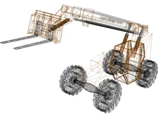 Forklift Skytrack All Terrain 3D Model preview