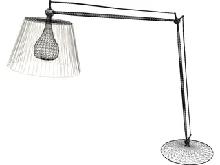 Hinge-Arm Table Lamp 3D Model preview