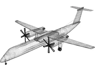 Bombardier Q400 3D Model preview