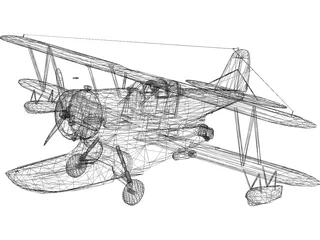 Grumman J2F Duck 3D Model preview