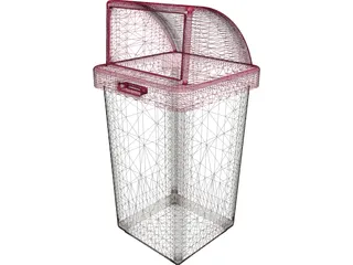 Rubbish Bin 3D Model preview