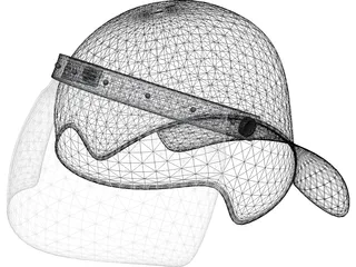 Anti-Riot Police Helmet 3D Model preview