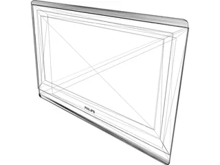 Philips Plasma TV 3D Model preview